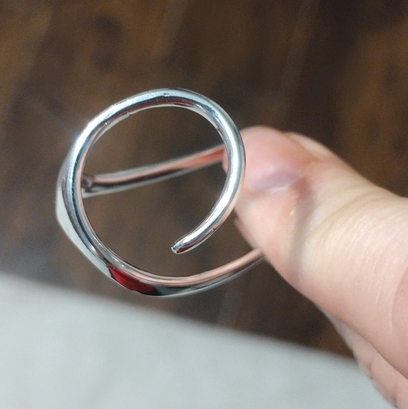 NEW STERLING SILVER IRREGULAR ADJUSTABLE RESIZABLE RING - Picture 11 of 11